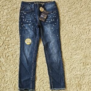 NWT, VIGOSS Girls Jeans with Embellishments, Size 10